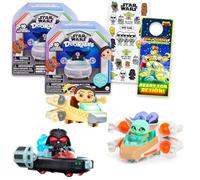 Star Wars Doorables - Juego de vehículo y figuras, paquete con 2 cajas ciegas Doorables con figura y calcomanías Galactic Cruiser Plus, más | Juego de mini figuras misteriosas de Star Wars
