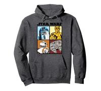 Star Wars Droids and Ships Black Sudadera con Capucha