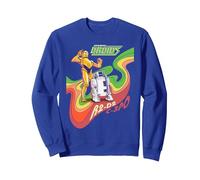 Star Wars Droids The Adventures of R2-D2 & C-3PO Retro Swirl Sudadera, Unisex para Adultos, Azul Real, S