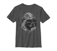 STAR WARS Empire Head Boy's Crew Tee, Charcoal Heather, Large