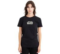 Star Wars Empire Strikes Back Ladies T Shirt, Black Camiseta, Negro, S para Mujer