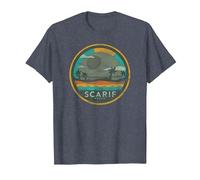 Star Wars Enjoy Scarif Beach Vacation Vintage Camiseta, Hombre, Azul Jaspeado, 4XL