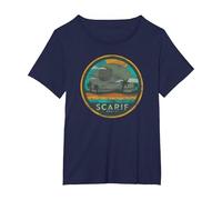 Star Wars Enjoy Scarif Beach Vacation Vintage Camiseta, Mujer Tallas Grandes, Azul Marino, 4XL Grande