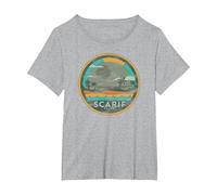 Star Wars Enjoy Scarif Beach Vacation Vintage Camiseta, Mujer Tallas Grandes, Gris Jaspeado, 4XL Grande