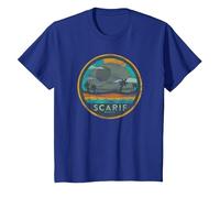 Star Wars Enjoy Scarif Beach Vacation Vintage Camiseta, Niños, Azul Real, 4 años