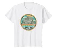 Star Wars Enjoy Scarif Beach Vacation Vintage Camiseta, Niños, Blanco, 4 años