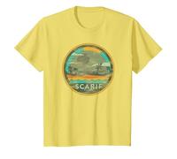 Star Wars Enjoy Scarif Beach Vacation Vintage Camiseta, Niños, Limón, 4 años