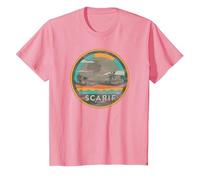 Star Wars Enjoy Scarif Beach Vacation Vintage Camiseta, Niños, Rosado, 4 años