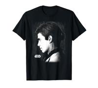 Star Wars EP II Anakin Black & White Side Profile Portrait Camiseta