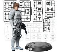 Star Wars EP IV A New Hope Luke Skywalker Stormtrooper versión de Disfraz | Modelo de ajuste a presión de 103 piezas, articulación lista para exhibición, accesorios y soporte, sin pintura ni pegamento