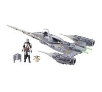 Star Wars Epic Hero Series The Mandalorian's N-1 Starfighter - Figuras de Acción Juguetes para el Juego de rol, Nave Estelar con Mandaloriano y Grogu (Baby Yoda)
