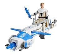 Star Wars Epic World of Action, Figura de 10 cm de OBI-WAN Kenobi y Speeder Bike BARC