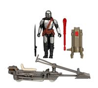 Star Wars Epic World of Action The Mandalorian & Speeder Bike Figura de accin de 4 pulgadas y juguetes de vehculos para nios y nias de 4 aos y u