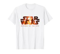 Star Wars Episode 3 Anakin & Obi-Wan Lava Logo Camiseta