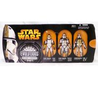 Star Wars Evolutions Amarillo Soldado Clon A Imperial 3.75" Figura 3-Pack