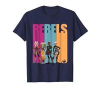 Star Wars Forces of Destiny Rebels Camiseta, Hombre, Azul Marino, 6XL