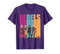 Star Wars Forces of Destiny Rebels Camiseta, Hombre, Morado, XXL