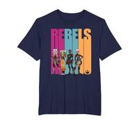 Star Wars Forces of Destiny Rebels Camiseta, Hombre Tallas Grandes, Azul Marino, 6X Alto