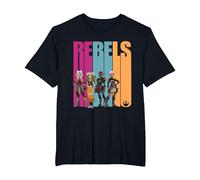 Star Wars Forces of Destiny Rebels Camiseta, Hombre Tallas Grandes, Negro, 6X Alto