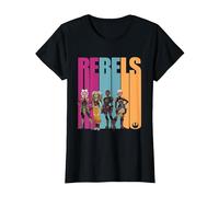 Star Wars Forces of Destiny Rebels Camiseta, Mujer, Negro, M