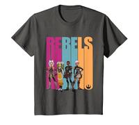Star Wars Forces of Destiny Rebels Camiseta, Niños, Asfalto, 10 años