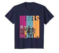 Star Wars Forces of Destiny Rebels Camiseta, Niños, Azul Marino, 12 años