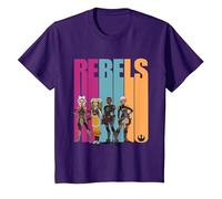Star Wars Forces of Destiny Rebels Camiseta, Niños, Morado, 12 años