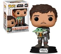 Star Wars Funko Pop The Mandalorian Con Grogu 461 , Figura de Acción Vinilo Arte