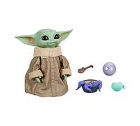 Star Wars Galactic Snackin’ Grogu - Juguete animatrónico de 23 cm de Alto con más de 40 Combinaciones de Sonidos y Movimientos - Accesorios interactivos