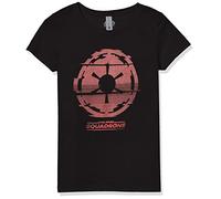 STAR WARS girls Star Wars: Squadrons Empire Glitch Short Sleeve Tee T Shirt, Black, X-Small US
