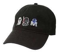 Star Wars Gorra de béisbol de algodón para Adultos, Darth Vader, R2-D2 y Stormtrooper con ala Curvada, Black Pixels '22, Talla única