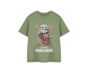 Star Wars Grogu Camiseta Verde Niño | Camiseta de Manga Corta con Estampado Mandalorian Ropa para niños | Top con Estampado Infantil para Adolescentes | Mercancía Oficial