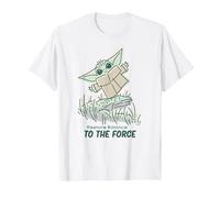 Star Wars Grogu Restore Balance to The Force Camiseta, Hombre, Blanco, 5XL