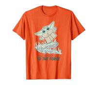 Star Wars Grogu Restore Balance to The Force Camiseta, Hombre, Naranja, XXL
