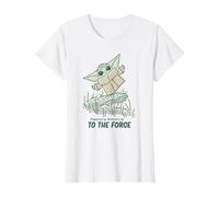 Star Wars Grogu Restore Balance to The Force Camiseta, Mujer, Blanco, XXL