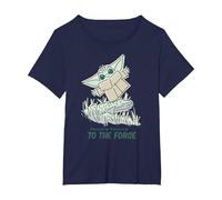 Star Wars Grogu Restore Balance to The Force Camiseta, Mujer Tallas Grandes, Azul Marino, 5XL Grande