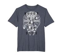 Star Wars Halcón Milenario Never Tell Me The Odds Top View Camiseta, Hombre Tallas Grandes, Azul Jaspeado, 5X Alto