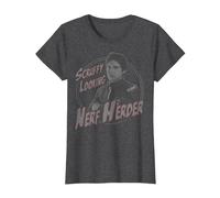 Star Wars Han Solo Scruffy Nerf Herder Camiseta, Mujer, Jaspeado Oscuro, M