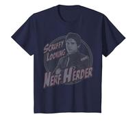Star Wars Han Solo Scruffy Nerf Herder Camiseta, Niños, Azul Marino, 8 años
