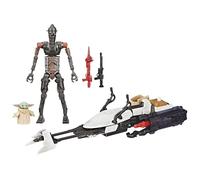 Star Wars Hasbro Epic World of Action, Ig-11 y Grogu, Set con Vehículo de Juguete, Speeder Bike, 2 Figuras de Acción, Serie de TV, Coleccionable, Regalo para Niños y Niñas de 4 Años o Más