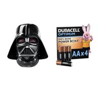 Star Wars Hasbro The Black Series, Darth Vader, Casco Electrónico Premium, Máscara Villano, Pieza de Coleccionista, Serie Obi-Wan Kenobi, Cosplay + Duracell Optimum pack de 4 AA