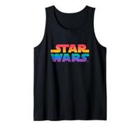 Star Wars Iconic Rainbow Color Big Chest Logo Camiseta sin Mangas