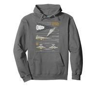 Star Wars Imperial Star Destroyer Schematic Blueprint Sudadera con Capucha, Unisex para Adultos, Asfalto, M