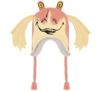 Star Wars Jar Binks - Gorro de punto peruano de invierno con orejas y borlas 3D, multicolor, talla única, Multi, talla única