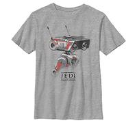 STAR WARS Jedi: Fallen Order Robo Guy Boy's Crew Tee, Athletic Heather, Large