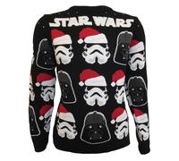 Star Wars - Jersey Vader And Trooper Cara de Punto Navidad para Adultos Unisex