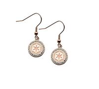 Star Wars Jewelry Pendientes colgantes con símbolo imperial chapado en oro rosa con circonita cúbica (SALES1SWMD)