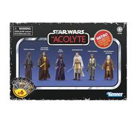 Star Wars La Colección Retro, The Acolyte, Pack múltiple de 6 Figuras de acción de 9,5 cm