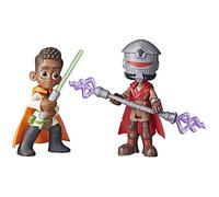 Star Wars - Las Aventuras de los jóvenes Jedi - Duelo con sables de luz - Figuras de acción de Kai Brightstar y Taborr a Escala de 10 cm - Juguetes