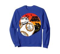 Star Wars Last Jedi BB-8 Retro Sunset Rollabout Sudadera, Unisex para Adultos, Azul Real, M